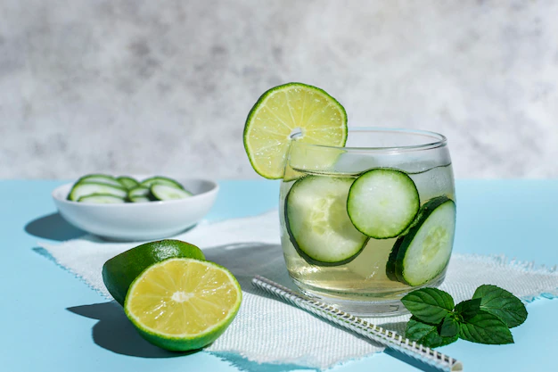 Cucumber and lemon to reduce pores
