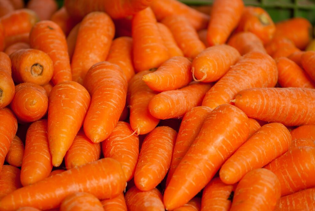 Carrots are high in fiber