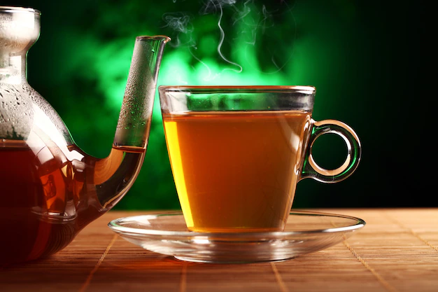 Hot cup of rooibos tea
