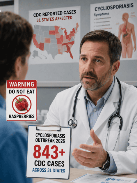 Cyclosporiasis outbreak consultation and warning