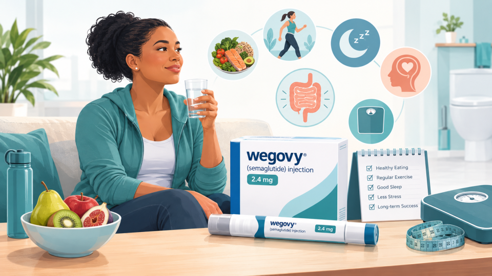 Wegovy Weight Management Wellness Illustration